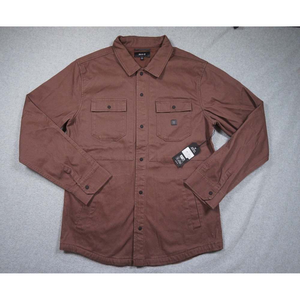 Roark Shirt Jacket Mens Medium Brown Stretch Canvas Hebrides Unlined Outdoor NEW